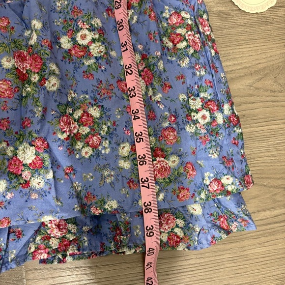 Vtg Rare Editions NWT Floral Prairie Dress Cottagecore Girls SZ 16 USA Blue Pink - Picture 13 of 16